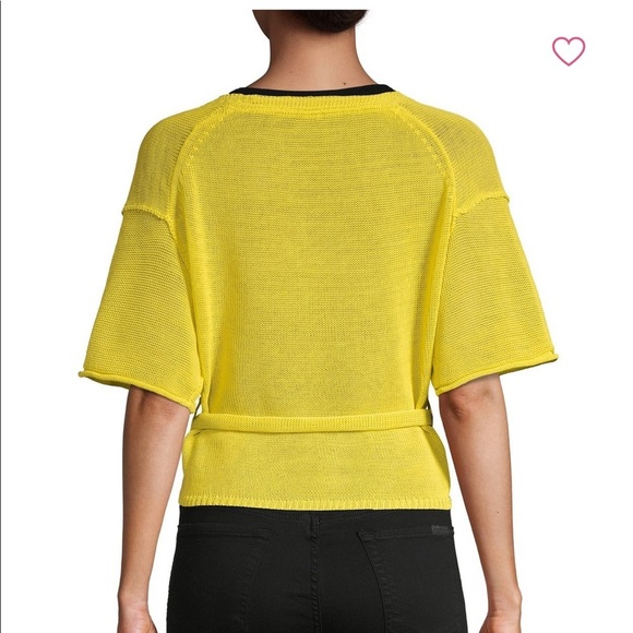 Free people Clear Day cropper belted wrap short sleeve cardigan Small NEW - Picture 3 of 8